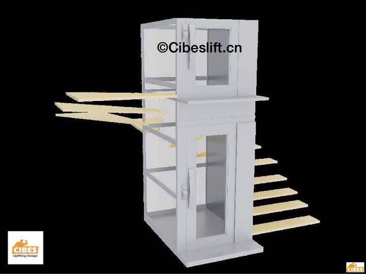 半高門家用電梯安裝效果