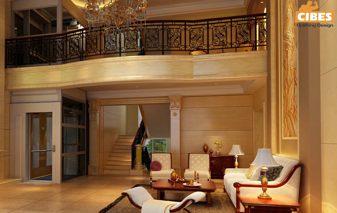 根據裝修風格定制家用電梯