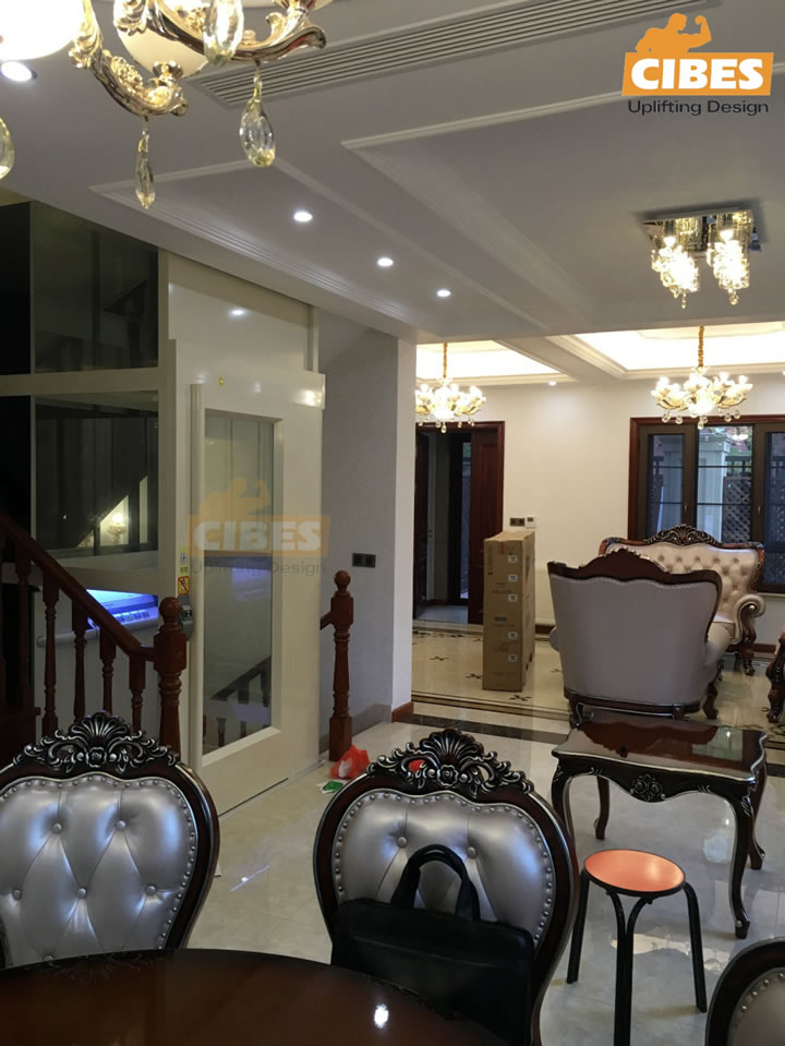 CIBES A5000螺桿家用電梯安裝于上海崇明島