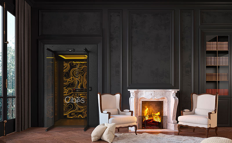 無底坑不帶井道家用電梯