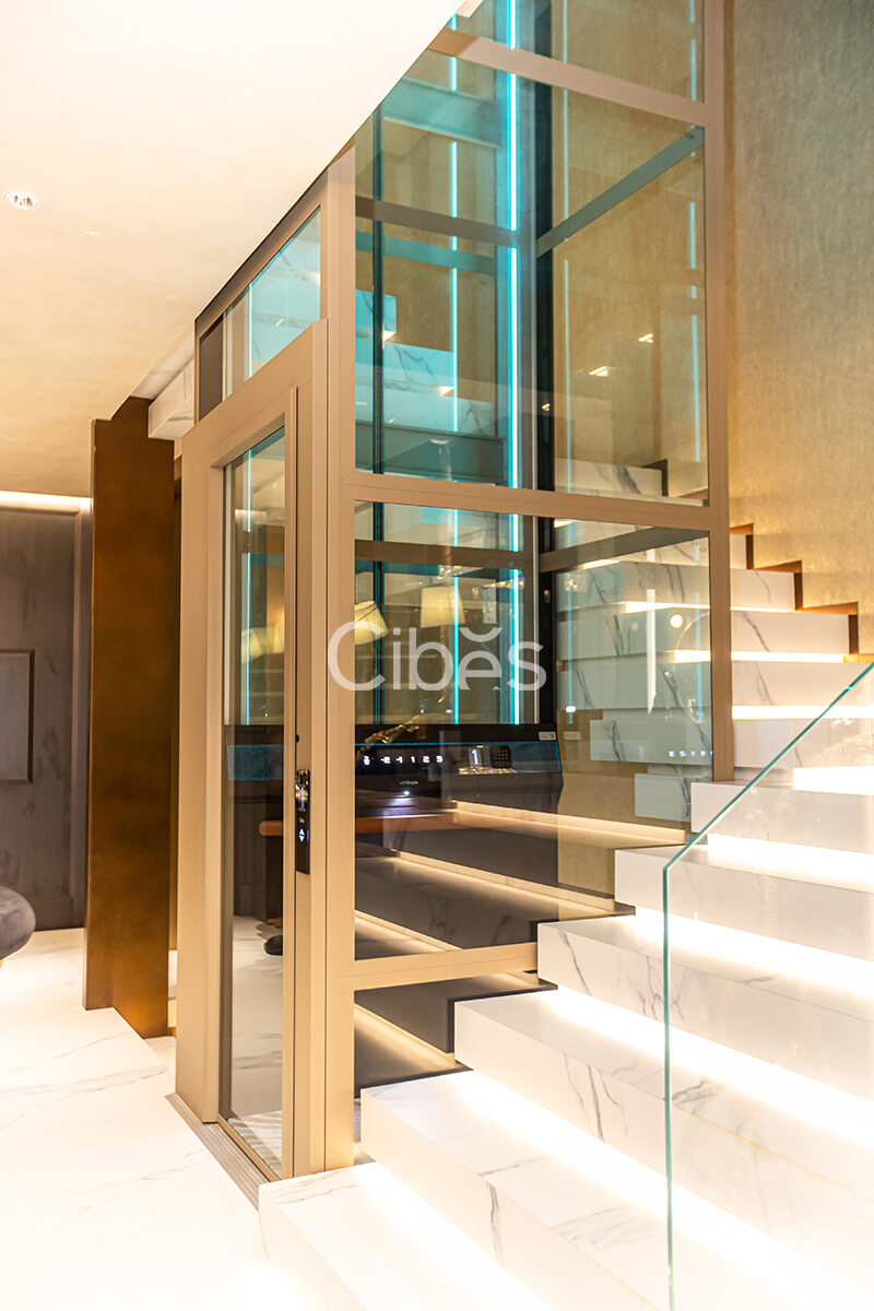5層5站Cibes V80 限量版別墅電梯安裝于浙江杭州