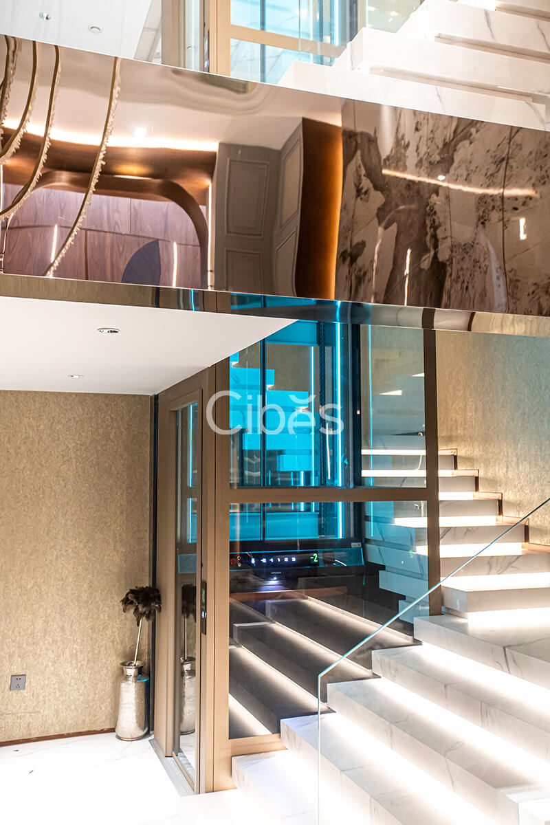 5層5站Cibes V80 限量版別墅電梯安裝于浙江杭州